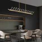 Серия светодиодных люстр с рядным расположением источников света в виде хрустальных кристаллов GLORIOLE UP DOWN LINE B L140 от ImperiumLoft