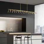 Серия светодиодных люстр с рядным расположением источников света в виде хрустальных кристаллов GLORIOLE UP DOWN LINE B L140 от ImperiumLoft