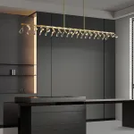 Серия светодиодных люстр с рядным расположением источников света в виде хрустальных кристаллов GLORIOLE UP DOWN LINE B L140 от ImperiumLoft