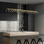 Серия светодиодных люстр с рядным расположением источников света в виде хрустальных кристаллов GLORIOLE UP DOWN LINE B L140 от ImperiumLoft