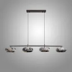 Линейный двунаправленный светильник с рядным расположением плафонов из мрамора с фактурой Bulgary Stone EILERT NEPHRITE LONG от ImperiumLoft