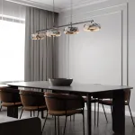 Линейный двунаправленный светильник с рядным расположением плафонов из мрамора с фактурой Bulgary Stone EILERT NEPHRITE LONG от ImperiumLoft