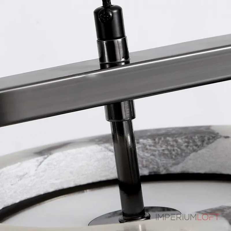 Линейный двунаправленный светильник с рядным расположением плафонов из мрамора с фактурой Bulgary Stone EILERT NEPHRITE LONG от ImperiumLoft