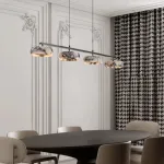 Линейный двунаправленный светильник с рядным расположением плафонов из мрамора с фактурой Bulgary Stone EILERT NEPHRITE LONG от ImperiumLoft