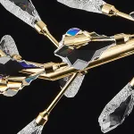 Светодиодный реечный светильник в виде ветки с декором из хрустальных элементов GLORIOLE BRANCH от ImperiumLoft