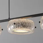 Серия светодиодных реечных люстр с прозрачными фактурными плафонами и двунаправленным светом EILERT LONG L126 от ImperiumLoft