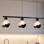 Серия светодиодных реечных светильников с шарообразными плафонами с рельефным изображением гор ECLA LONG L3 от ImperiumLoft