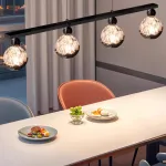 Серия светодиодных реечных светильников с шарообразными плафонами с рельефным изображением гор ECLA LONG L3 от ImperiumLoft