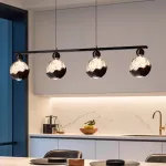 Серия светодиодных реечных светильников с шарообразными плафонами с рельефным изображением гор ECLA LONG L3 от ImperiumLoft