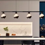 Серия светодиодных реечных светильников с шарообразными плафонами с рельефным изображением гор ECLA LONG L3 от ImperiumLoft