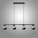 Серия светодиодных реечных светильников с шарообразными плафонами с рельефным изображением гор ECLA LONG L4 от ImperiumLoft