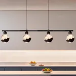 Серия светодиодных реечных светильников с шарообразными плафонами с рельефным изображением гор ECLA LONG L3 от ImperiumLoft