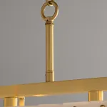 Реечный светильник с прямоугольными мраморными рассеивателями на латунном каркасе ADINA MARBLE LONG от ImperiumLoft