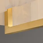 Реечный светильник с прямоугольными мраморными рассеивателями на латунном каркасе ADINA MARBLE LONG от ImperiumLoft