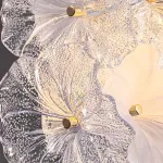 Реечный светодиодный светильник с цветочным декором из металла, прозрачного и матового стекла IVET LONG от ImperiumLoft