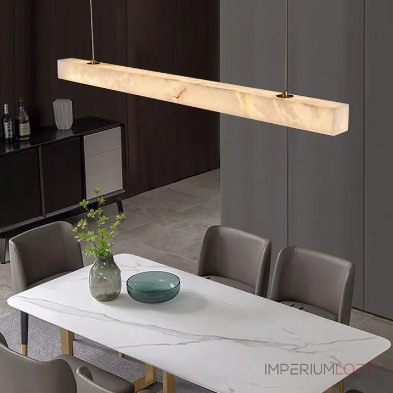 Реечный светодиодный светильник квадратного сечения из мрамора GREG L100 от ImperiumLoft