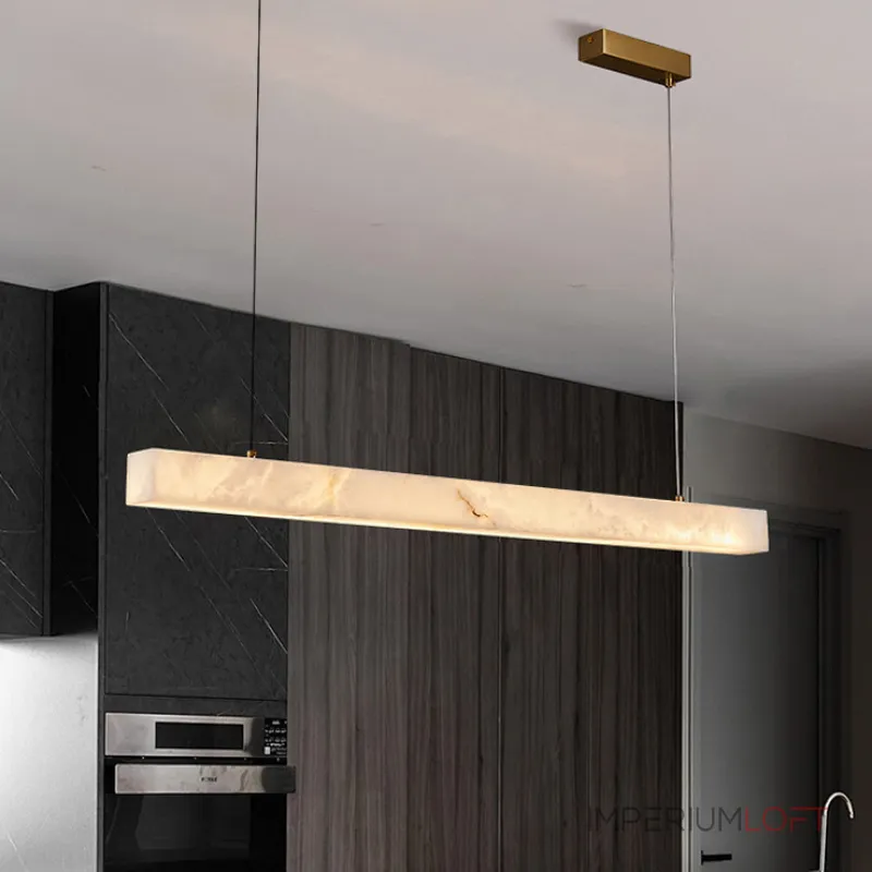 Реечный светодиодный светильник квадратного сечения из мрамора GREG L100 от ImperiumLoft