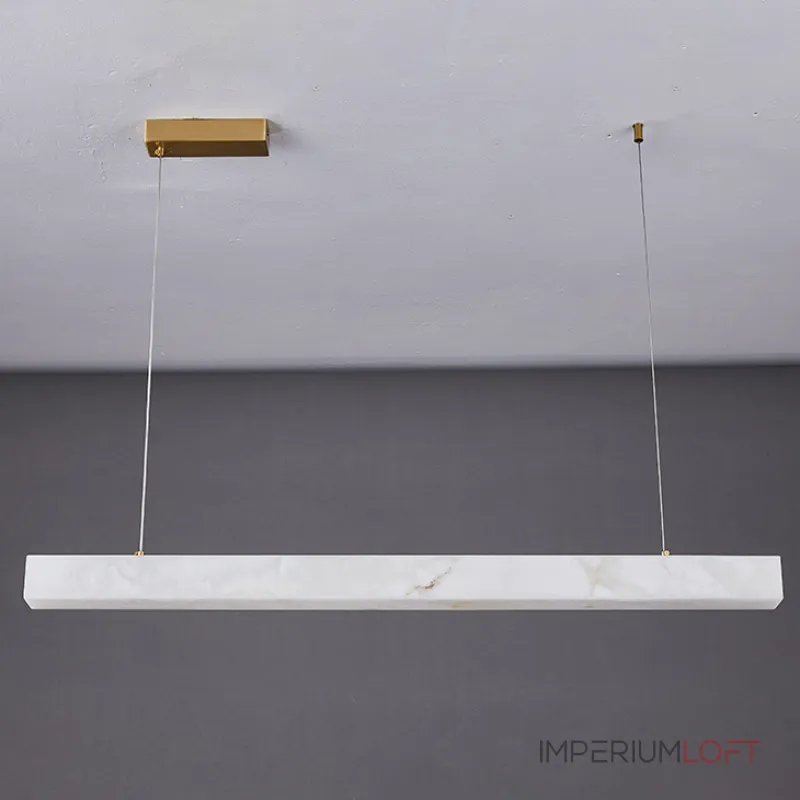 Реечный светодиодный светильник квадратного сечения из мрамора GREG L100 от ImperiumLoft