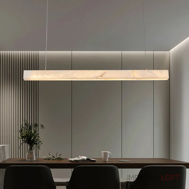 Реечный светодиодный светильник квадратного сечения из мрамора GREG L100 от ImperiumLoft