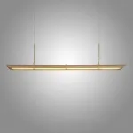 Подвесной реечный светильник с перфорированным куполом и рассеивателем из натурального испанского мрамора CONRAD LONG от ImperiumLoft