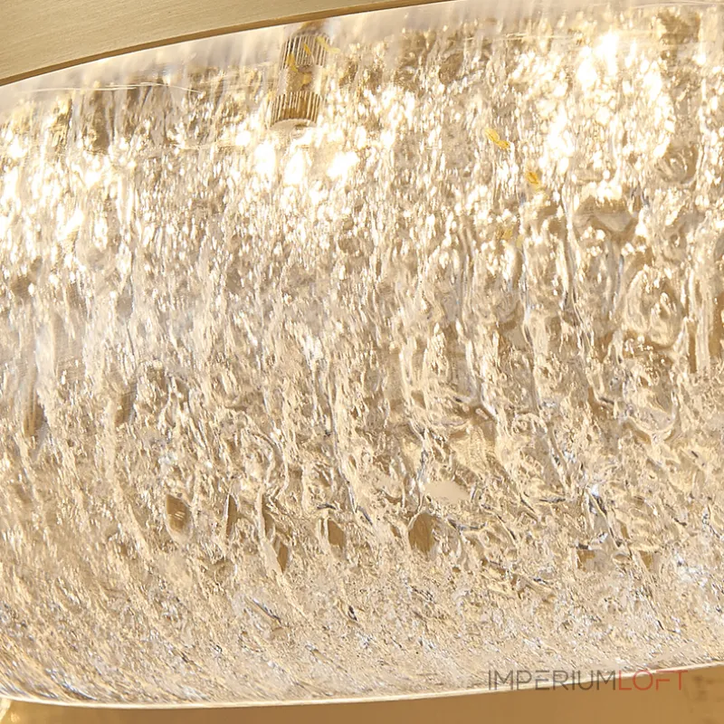 Серия потолочных светодиодных светильников с волнистым полупрозрачным корпусом с эффектом льда  NELIUS WAVY CH  А D50+80 от ImperiumLoft