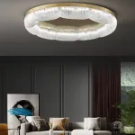 Серия потолочных светодиодных светильников с волнистым полупрозрачным корпусом с эффектом льда  NELIUS WAVY CH  А D50+80 от ImperiumLoft