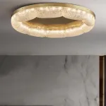 Серия потолочных светодиодных светильников с волнистым полупрозрачным корпусом с эффектом льда  NELIUS WAVY CH  А D50+80 от ImperiumLoft