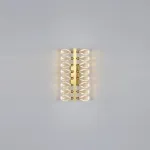 Серия настенных светильников с двумя рядами кристаллов из улучшенного хрусталя К9 GLORIOLE LINE WALL L40 от ImperiumLoft