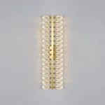 Серия настенных светильников с двумя рядами кристаллов из улучшенного хрусталя К9 GLORIOLE LINE WALL L80 от ImperiumLoft