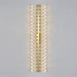 Серия настенных светильников с двумя рядами кристаллов из улучшенного хрусталя К9 GLORIOLE LINE WALL L100 от ImperiumLoft