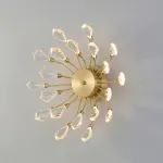 Серия настенных светильников со скоплением кристаллов из улучшенного хрусталя К9 на лучевых креплениях GLORIOLE LARGE WALL от ImperiumLoft