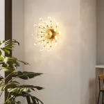 Серия настенных светильников со скоплением кристаллов из улучшенного хрусталя К9 на лучевых креплениях GLORIOLE LARGE WALL от ImperiumLoft