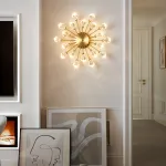 Серия настенных светильников со скоплением кристаллов из улучшенного хрусталя К9 на лучевых креплениях GLORIOLE LARGE WALL от ImperiumLoft