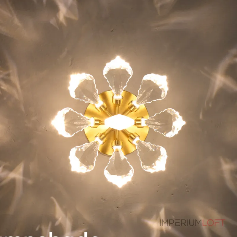 Серия настенных светильников со скоплением кристаллов из улучшенного хрусталя К9 GLORIOLE WALL от ImperiumLoft