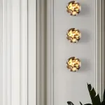 Настенные светильники с минималистичным рассеивателем из натурального фактурного мрамора RATE NEPHRITE от ImperiumLoft