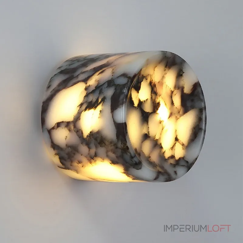 Настенные светильники с минималистичным рассеивателем из натурального фактурного мрамора RATE NEPHRITE от ImperiumLoft