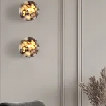 Настенные светильники с минималистичным рассеивателем из натурального фактурного мрамора RATE NEPHRITE от ImperiumLoft