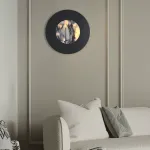 Настенный светильник с дисковым рассеивателем из фактурного мрамора JANK NEPHRITE от ImperiumLoft