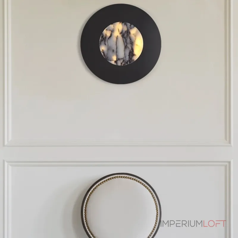 Настенный светильник с дисковым рассеивателем из фактурного мрамора JANK NEPHRITE от ImperiumLoft Настенный светильник с дисковым рассеивателем из фактурного мрамора JANK NEPHRITE от ImperiumLoft