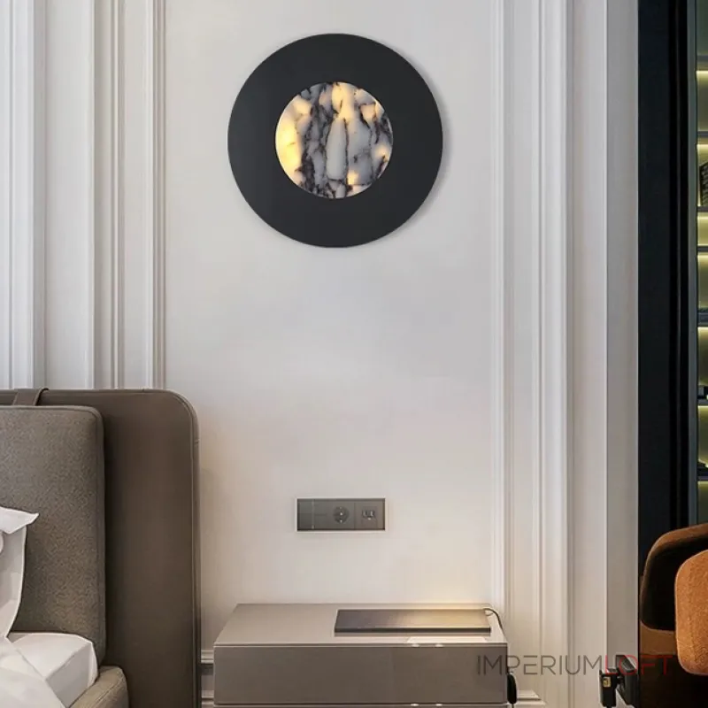 Настенный светильник с дисковым рассеивателем из фактурного мрамора JANK NEPHRITE от ImperiumLoft Настенный светильник с дисковым рассеивателем из фактурного мрамора JANK NEPHRITE от ImperiumLoft