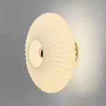 Светодиодный настенный светильник с рельефным плафоном из стекла ADLER White от ImperiumLoft