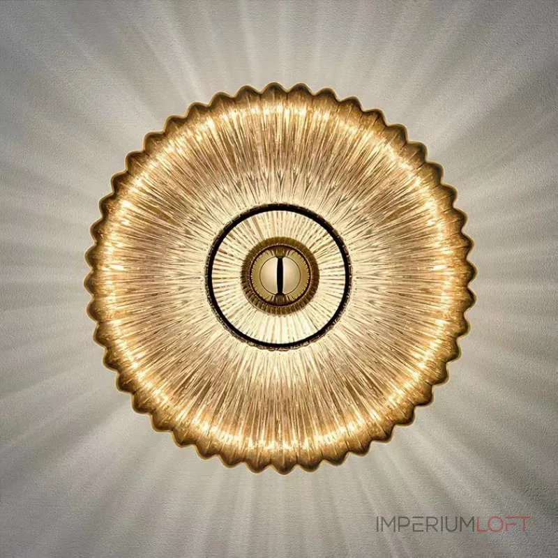 Светодиодный настенный светильник с рельефным плафоном из стекла ADLER White от ImperiumLoft