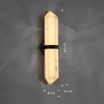 Серия светодиодных настенных светильников c удлиненным мраморным плафоном в форме кристалла ORTWIN Н50 Black от ImperiumLoft