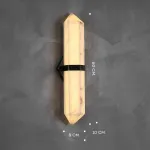 Серия светодиодных настенных светильников c удлиненным мраморным плафоном в форме кристалла ORTWIN Н60 Black от ImperiumLoft