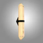 Серия светодиодных настенных светильников c удлиненным мраморным плафоном в форме кристалла ORTWIN Н60 Black от ImperiumLoft