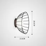 Серия настенных светильников с шарообразным плафоном на чашевидном корпусе из металлических прутьев PASI D28.5 от ImperiumLoft