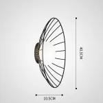 Серия настенных светильников с шарообразным плафоном на чашевидном корпусе из металлических прутьев PASI D40.5 от ImperiumLoft