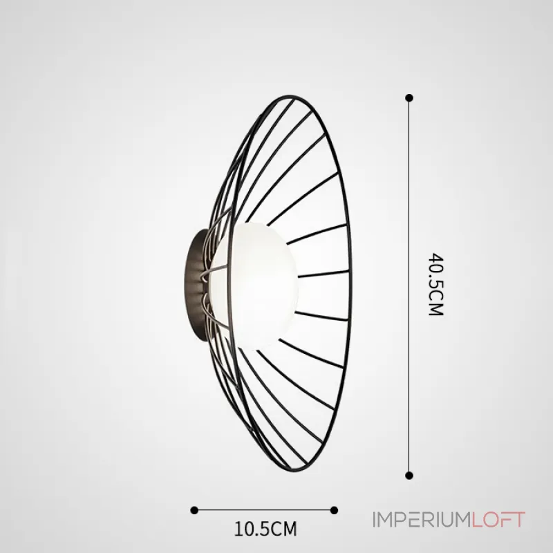 Серия настенных светильников с шарообразным плафоном на чашевидном корпусе из металлических прутьев PASI D40.5 от ImperiumLoft Серия настенных светильников с шарообразным плафоном на чашевидном корпусе из металлических прутьев PASI D40.5 от ImperiumLoft