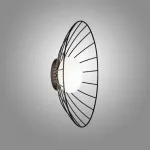 Серия настенных светильников с шарообразным плафоном на чашевидном корпусе из металлических прутьев PASI D40.5 от ImperiumLoft