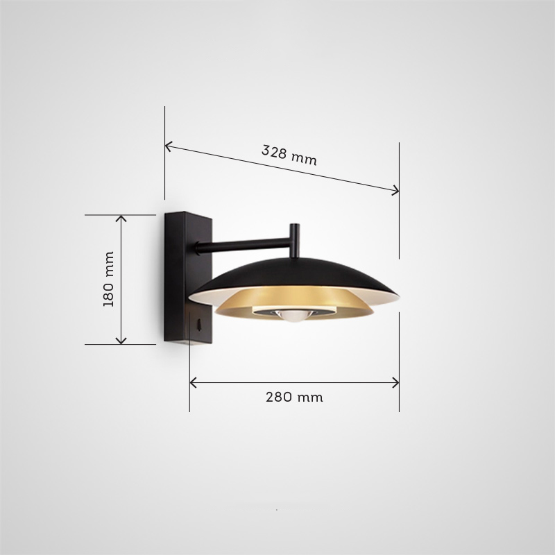 Светодиодный настенный светильник с двойным купольным плафоном и линзированным источником света TERRY WALL от ImperiumLoft